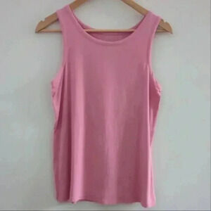 LIZ CLAIBORNE |  Women's Pink Sleeveless Stretchy Oversized Pajama Top
